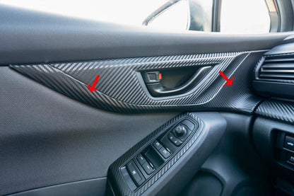3D Carbon Interior Door Handle Trim Overlay Part 2 - 2022+ Subaru WRX - JDMuscleInterior - Vinyl22WRXINTDOORPT2-3DB
