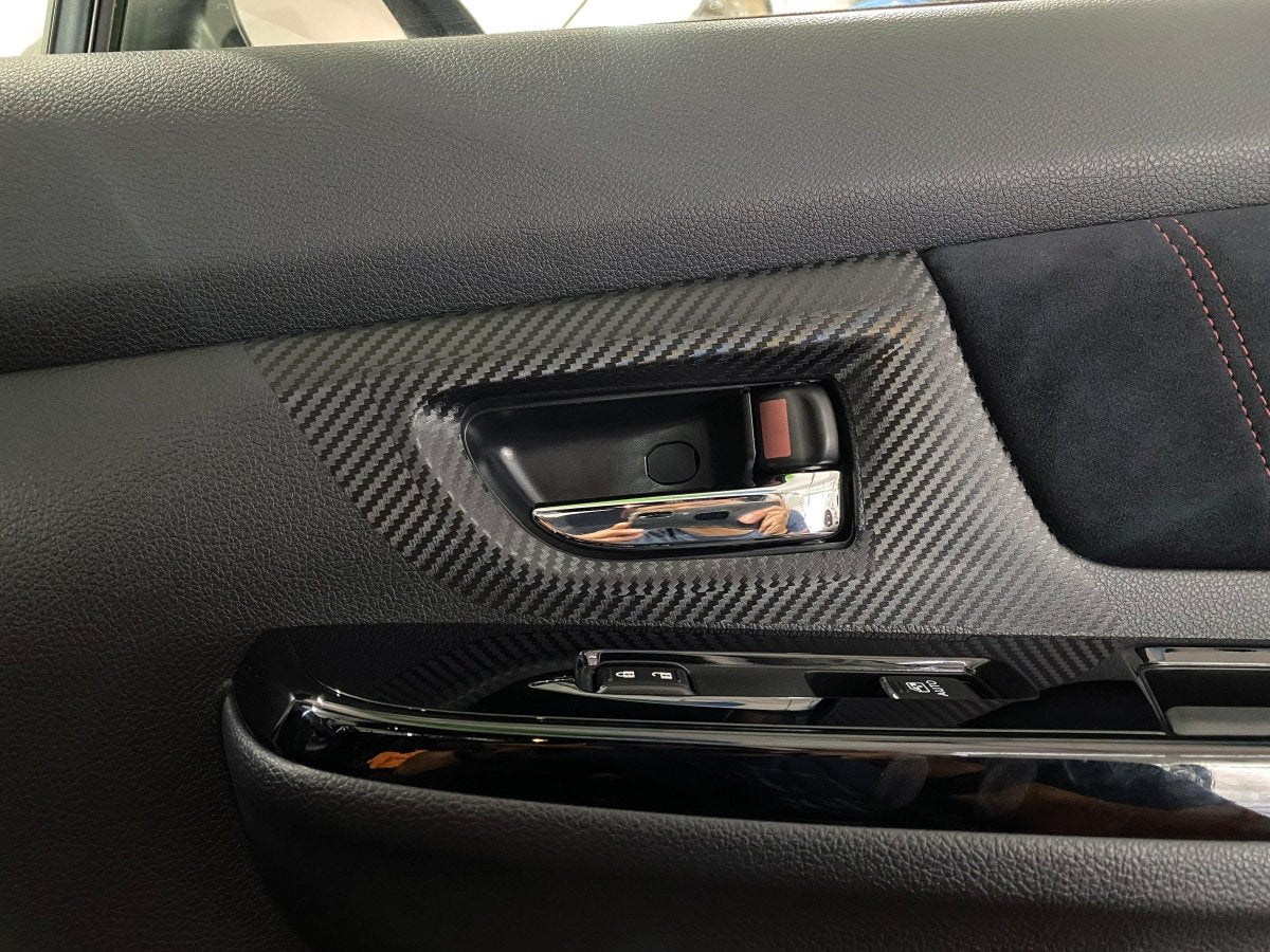 3D Carbon Interior Door Handle Trim Overlays - 2015 - 2021 WRX / STI - JDMuscleInteriorSFB15WRXIDHT3DBK