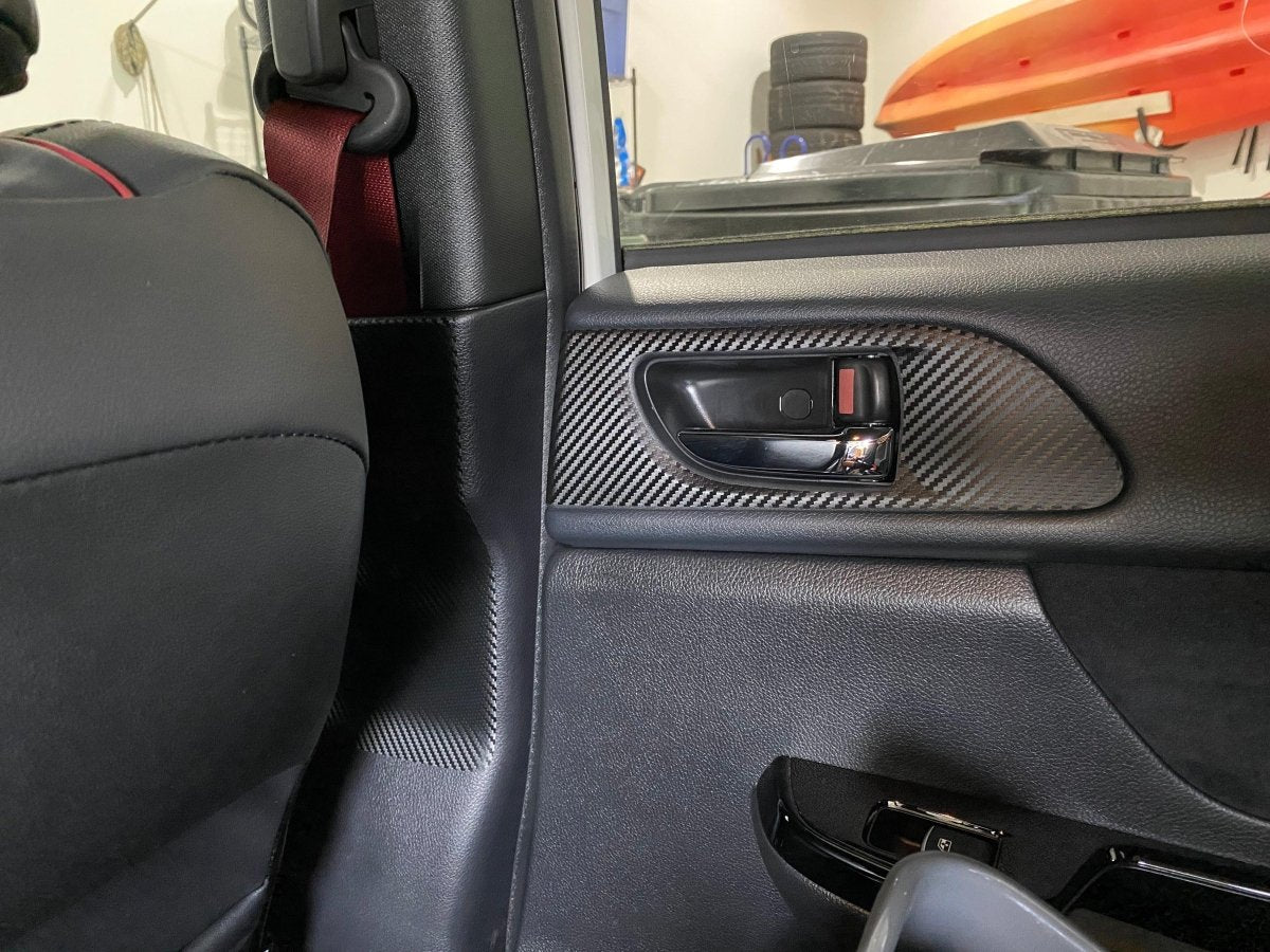 3D Carbon Interior Door Handle Trim Overlays - 2015 - 2021 WRX / STI - JDMuscleInteriorSFB15WRXIDHT3DBK