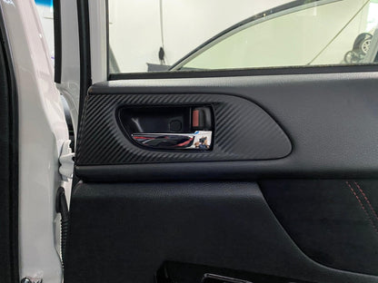 3D Carbon Interior Door Handle Trim Overlays - 2015 - 2021 WRX / STI - JDMuscleInteriorSFB15WRXIDHT3DBK