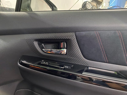 3D Carbon Interior Door Handle Trim Overlays - 2015 - 2021 WRX / STI - JDMuscleInteriorSFB15WRXIDHT3DBK