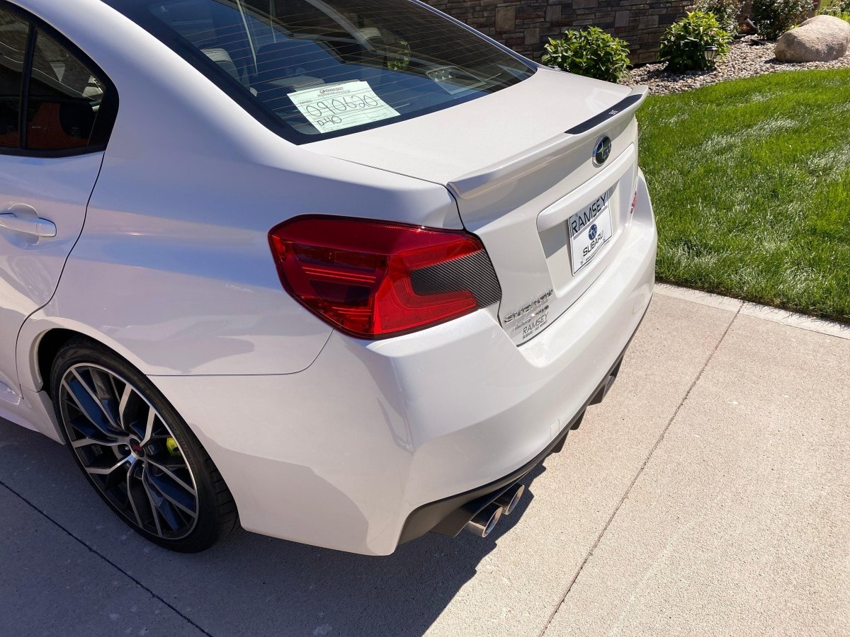 3D Carbon Low Profile OEM Spoiler Protector Accent with Logo - 2015 - 2021 WRX / STI - JDMuscleSpoilerSFB15WRXLPS3DWRXWRX3D Carbon (Black)