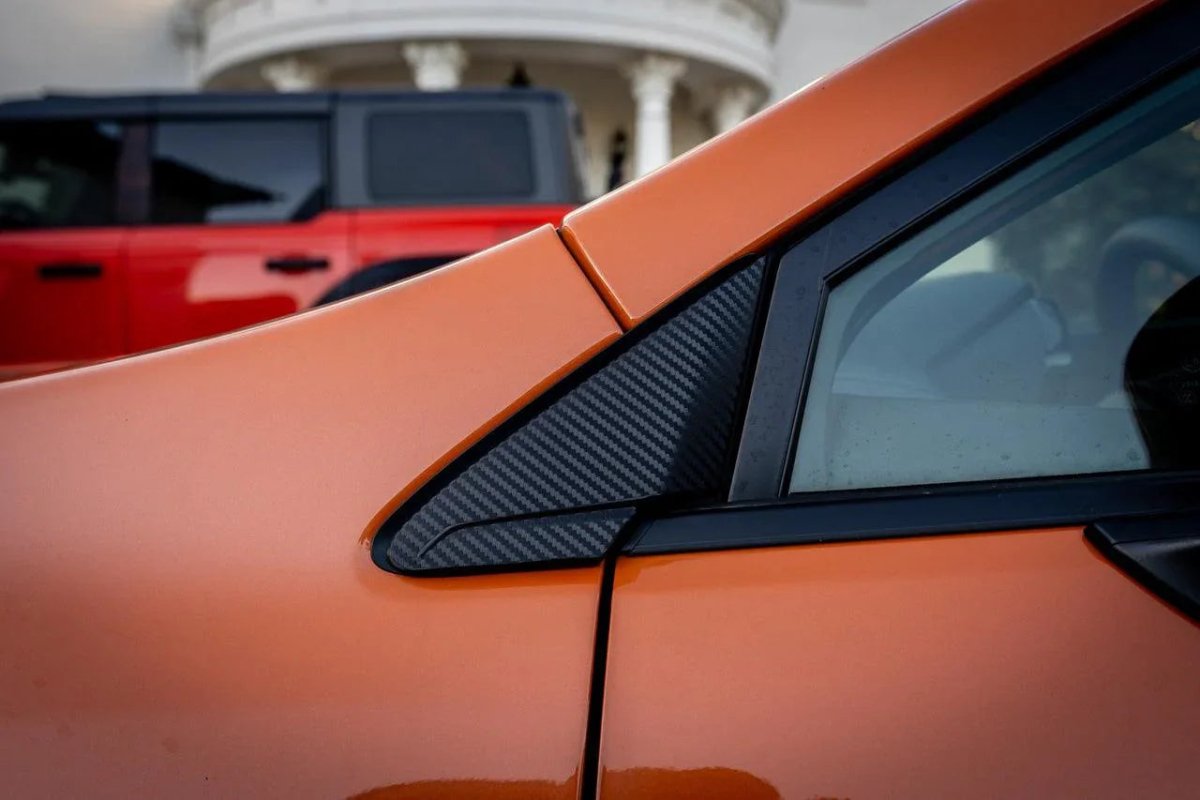 3D Carbon Quarter Window Trim Overlay - 2022+ Subaru WRX - JDMuscleExterior - Vinyl22WRXQTRWINDOW