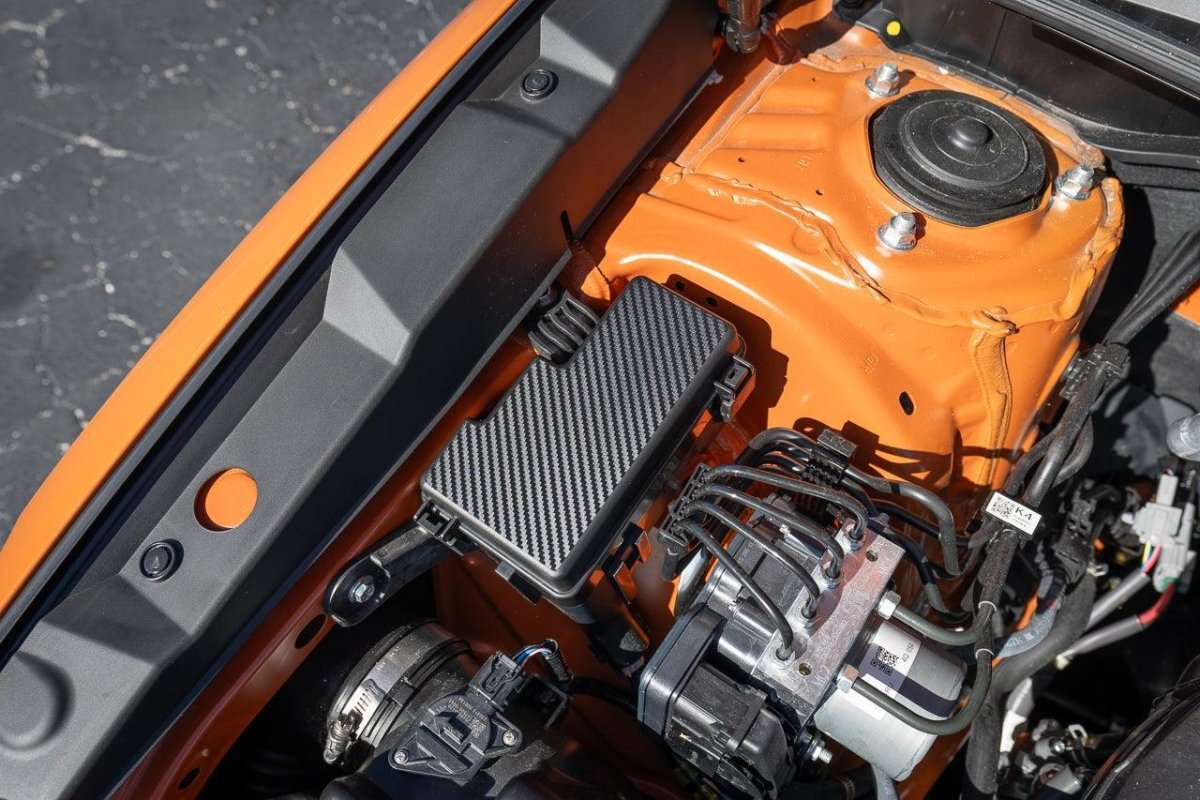 3D Carbon Secondary Fuse Box Cover Overlay fits 2022+ Subaru WRX - JDMuscleExterior - Vinyl22WRXSECFUSE2-3DB