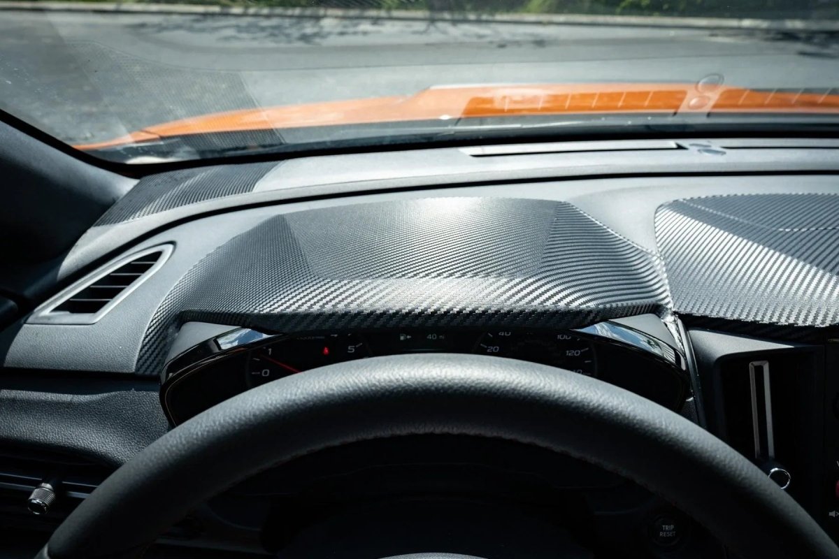 3D Carbon Speedometer Cluster Overlay - 2022+ Subaru WRX - JDMuscleInterior - Vinyl22WRXSPDHOOD-3DB