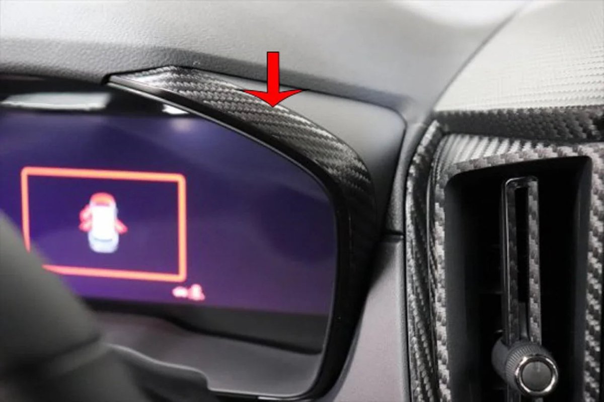3D Carbon Speedometer Outer Trim Overlays (Front) - 2022+ WRX - JDMuscleInterior - Vinyl22WRXSPEEDOUTFLH-3DBLHD (US / Canada)