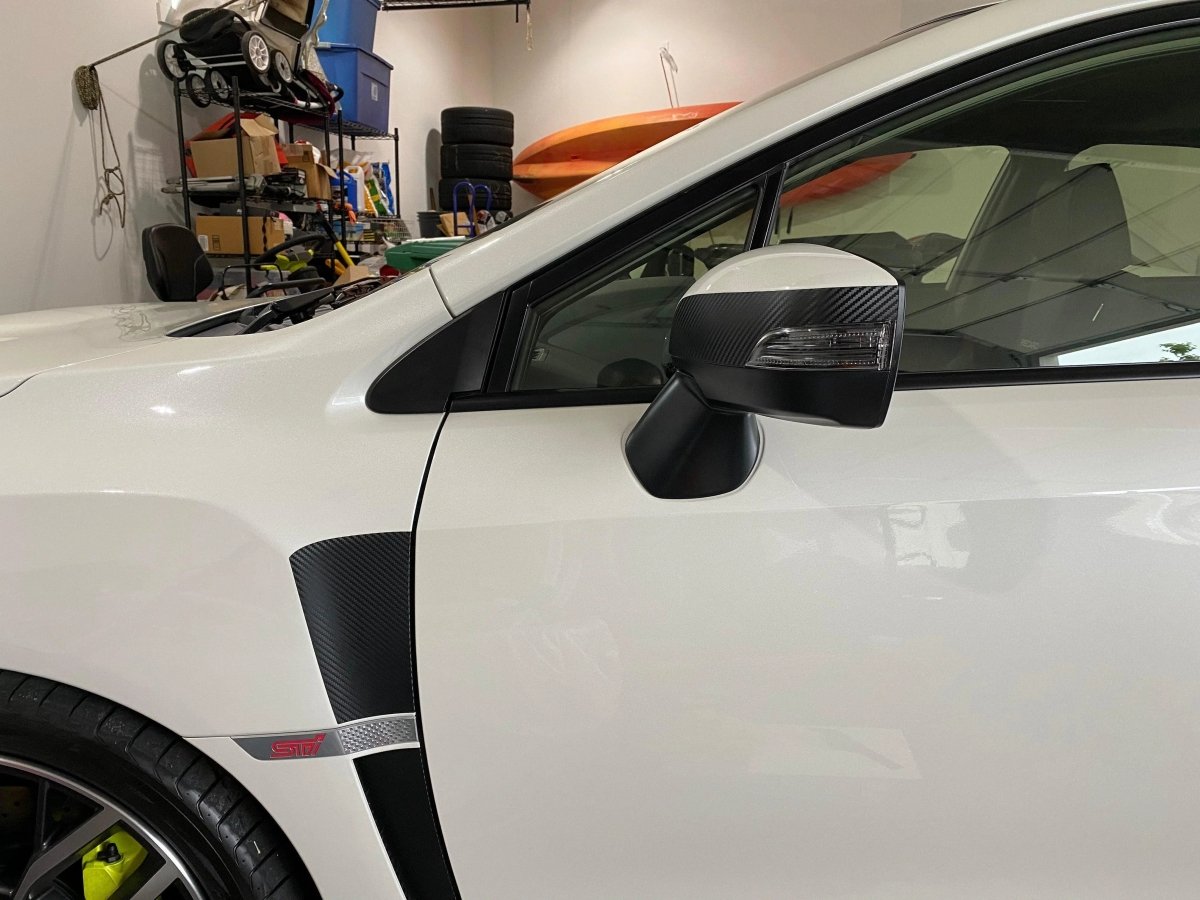 3D Carbon Turn Signal Mirror Cover Protector - 15+ WRX / STI - JDMuscleMirrorsSFB15WRXTSMP3DBK-13D Carbon (Black)