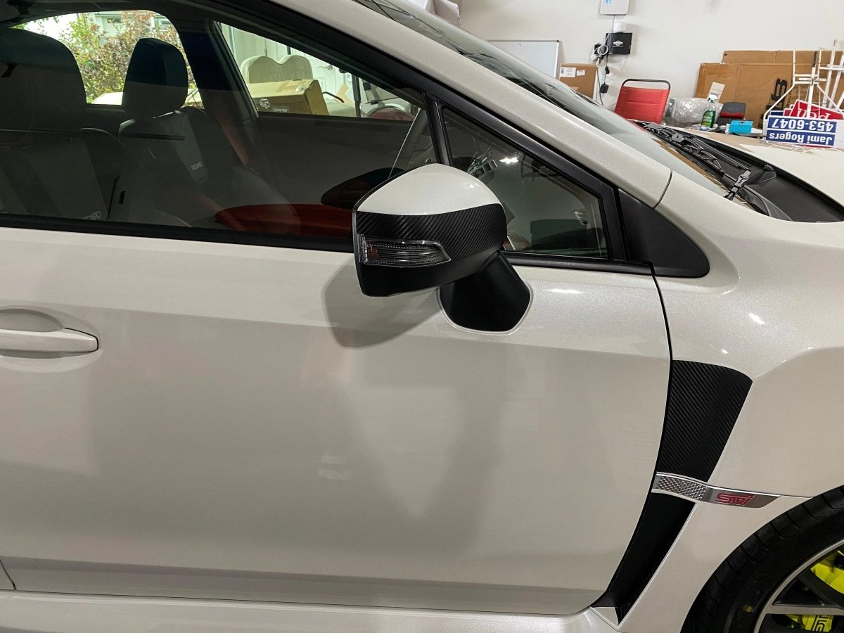 3D Carbon Turn Signal Mirror Cover Protector - 15+ WRX / STI - JDMuscleMirrorsSFB15WRXTSMP3DBK-13D Carbon (Black)