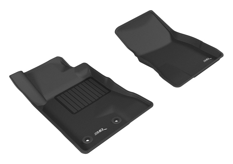 3D MAXpider KAGU Series All - Weather Floor Mats for 2015 - 2020 Ford Mustang – Custom Fit Black 2 - Piece Set | aceL1FR08511509 - JDMuscleSPK358045