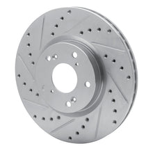 R1 Concepts [10-15 Civic] [13-15 ILX] [02-03 RSX] Front Left Drilled and Slotted Brake Rotor - Silver