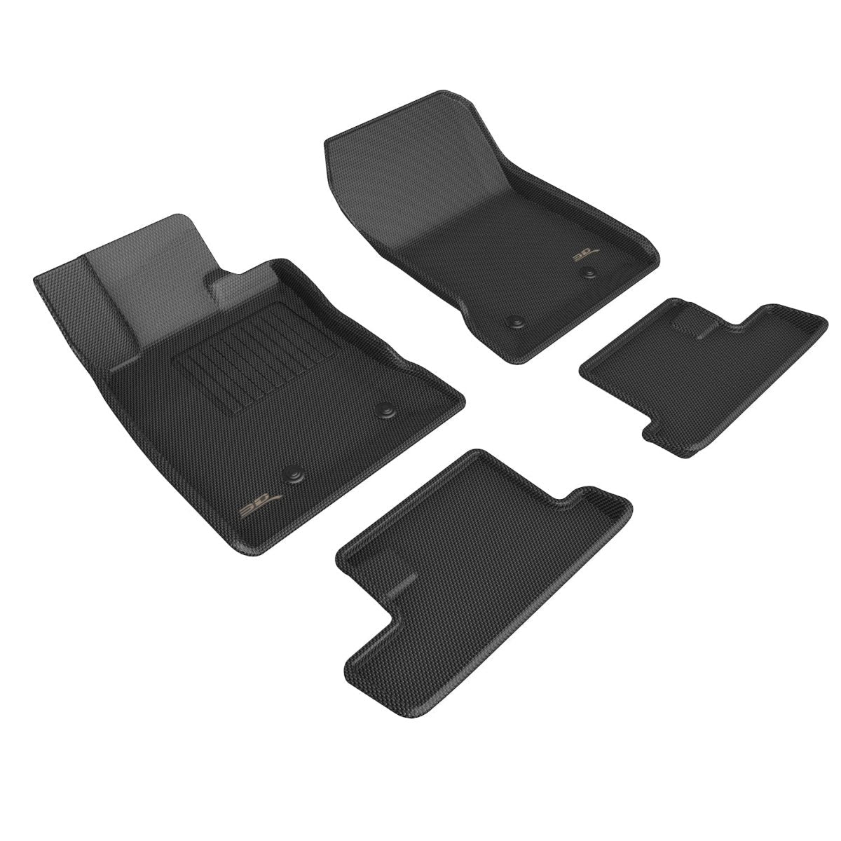 3DMaxpider 22 - 23 BRZ / GR86 Front and Rear All - Weather Floor Liner Set Black | L1SB03301509 - JDMuscleFloor MatsL1SB03301509