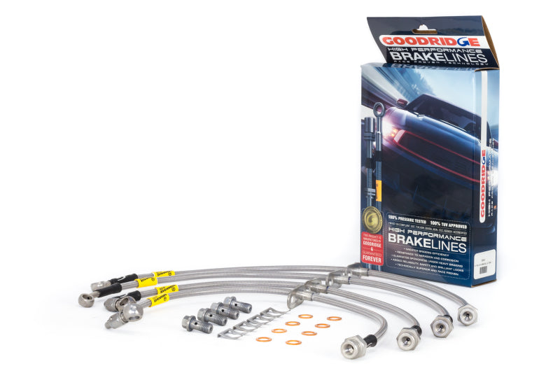 Goodridge [17-18 Civic] G-Stop Stainless Steel Brake Line Kit - Natural Finish