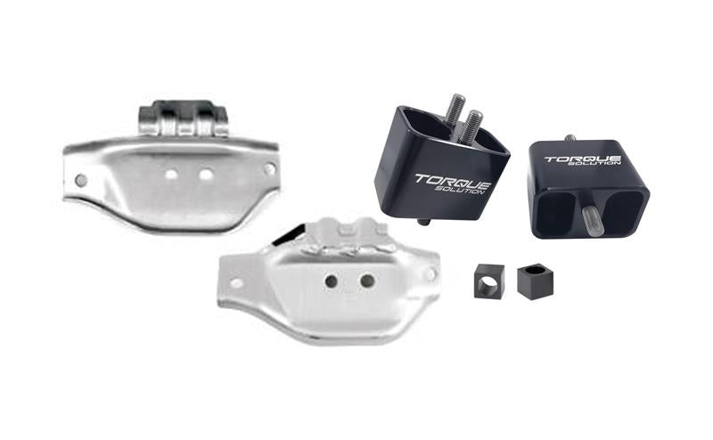 Torque Solution [15-18 WRX] Solid Engine Mounts - Black