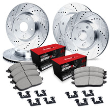 R1 Concepts [18-21 WRX STI] eLINE Series Drilled and Slotted Brake Kit - Silver Zinc