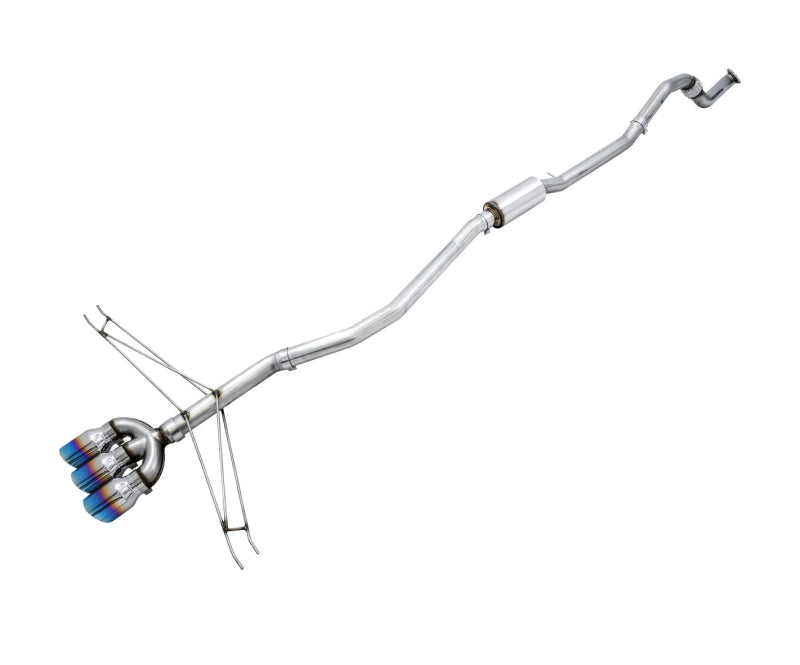AWE Tuning [17-20 Civic Si] Track Edition Exhaust with Front Pipe - Triple Vapor Blue Tips, AWE3020-39012