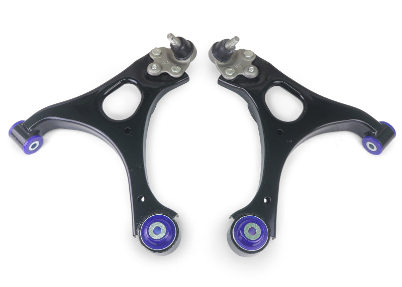 SuperPro [06-08 Civic] Front Lower Control Arm Set with Bushings and Ball Joints - Black