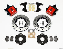 Wilwood [92-94 Civic] Combination Parking Brake Rear Kit - 11.00-Inch Drilled Rotors, Red Calipers