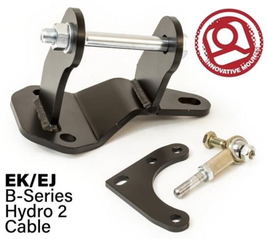 Innovative Mounts [96-00 Civic] B-Series Hydro to Cable Transmission Conversion Bracket and Actuator - Black Steel