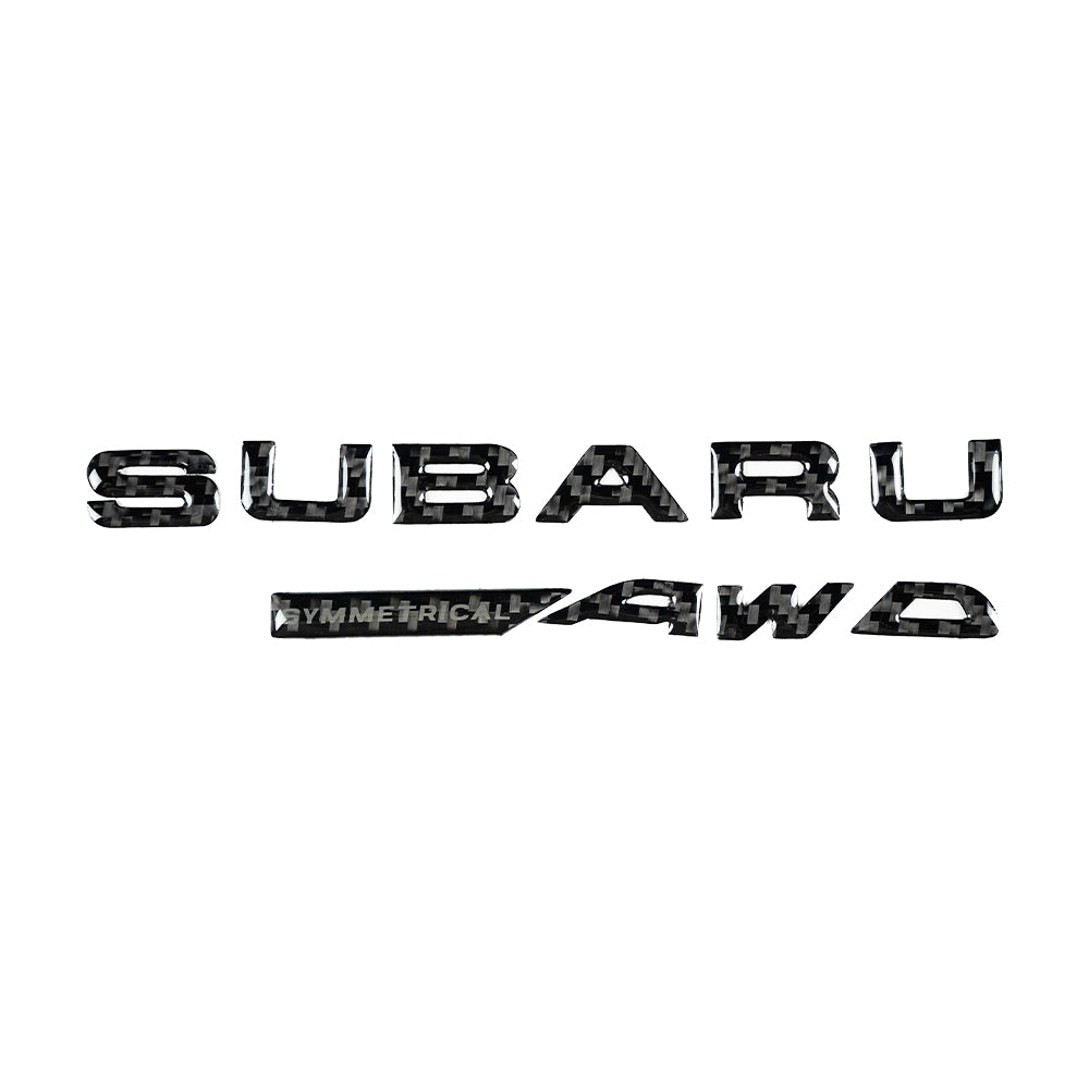 Racing Art Carbon Fiber Subaru AWD Trunk Emblem