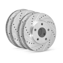 R1 Concepts [22-24 WRX] eLINE Series Drilled and Slotted Front and Rear Brake Rotor Set - Silver