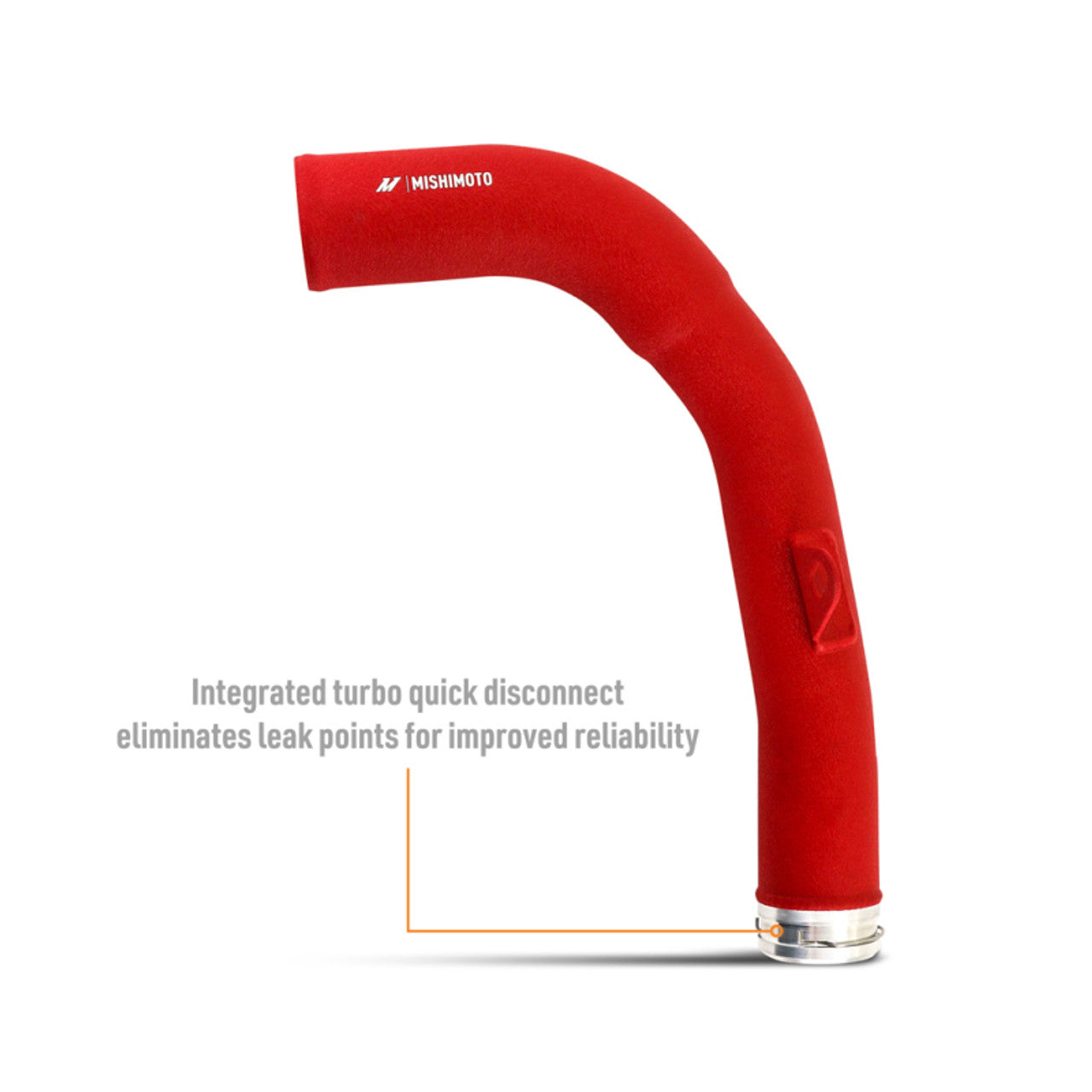Mishimoto 22-24 WRX Charge Pipe - Wrinkle Red | MMICP-WRX-22WRD