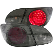 ANZO [03-08 Corolla] LED Tail Light Assembly - Red/Smoke Lens, Red Reflector