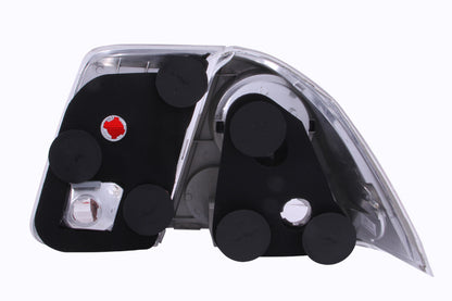 ANZO [01-05 Civic] Tail Light Assembly - Clear Lens, Chrome Housing, Pair - Part Number ANZ221047