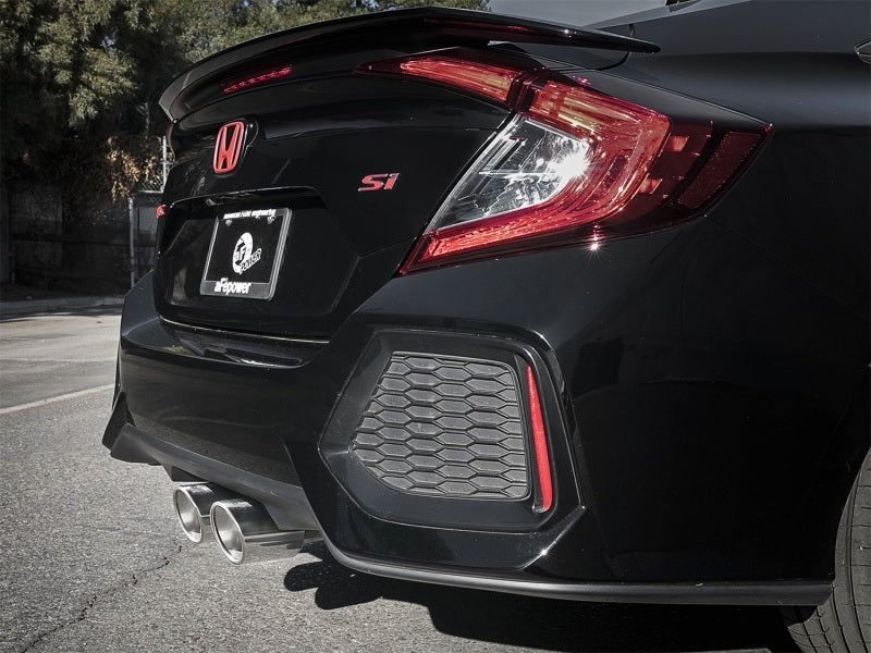 aFe Takeda [17-20 Civic Si] 3-inch 304 Stainless Steel Cat-Back Exhaust System - Polished Tips, Part 49-36621-P