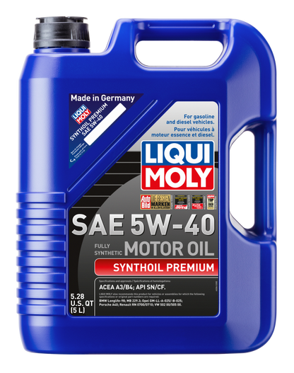 LIQUI MOLY Synthoil Premium Motor Oil SAE 5W-40, 5 L