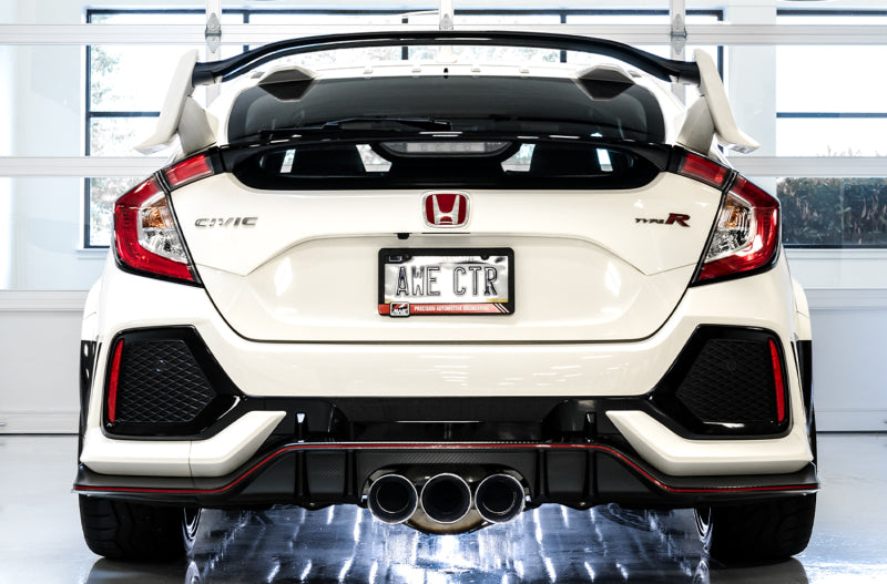 AWE Tuning [17-21 Civic Type R] Track Edition Exhaust with Front Pipe - Triple Chrome Silver Tips