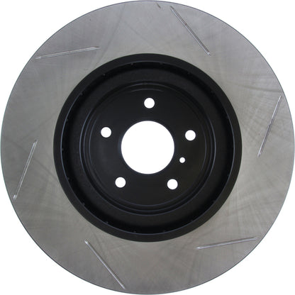 StopTech Power Slot [09 Nissan 350Z, 09-19 Nissan 370Z, 08-13 Infiniti G37] Sport Slotted Front Right Rotor - Black E-Coated