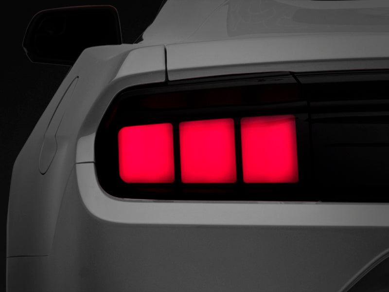 Raxiom 15-22 Ford Mustang Profile LED Tail Lights - Gloss Black Housing | Smoked Lens