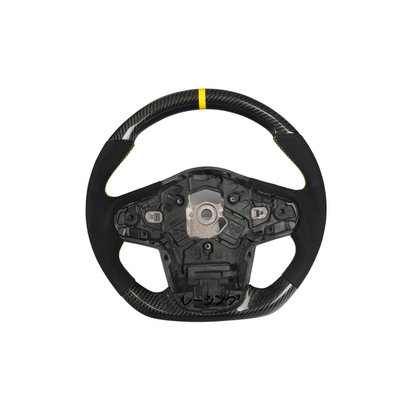 Racing Art Carbon Fiber Steering Wheel (Multiple Options Available)- 2020+ A90 Toyota Supra MKV - Return