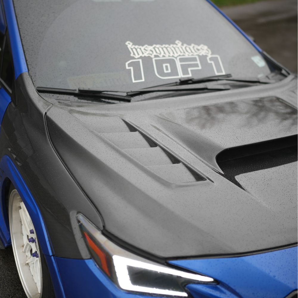 JDMuscle [22-25 WRX] Carbon Fiber Hood V2