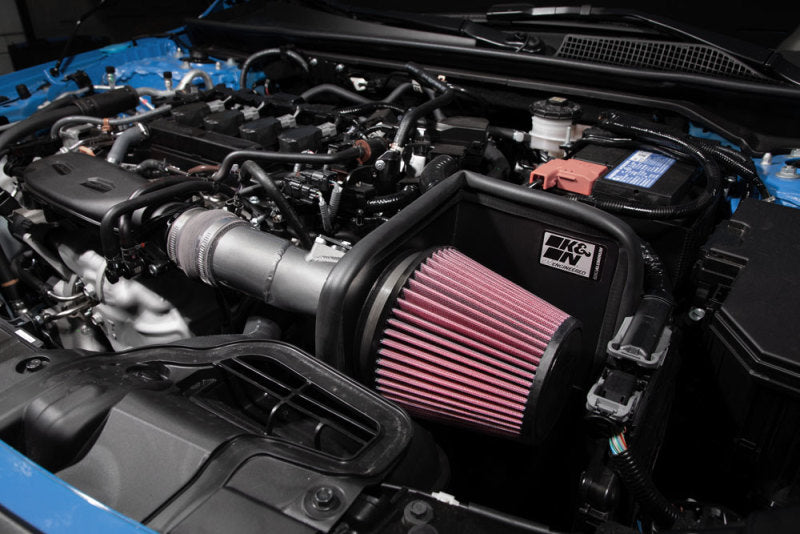 K&N 22-23 Civic, 22-23 Integra Typhoon Cold Air Intake - Silver Aluminum