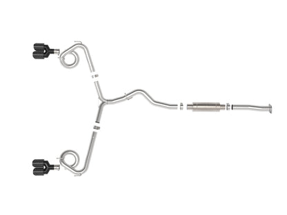 aFe Takeda Cat-Back Exhaust [15-21 WRX/STI] - Brushed Stainless Steel with Black Carbon Fiber Tips, 49-36810-C
