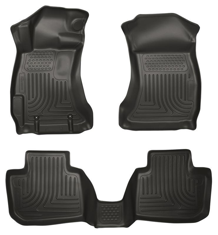 Husky Liners [12-14 Impreza] [15 WRX/STI] WeatherBeater Front and 2nd Row Floor Liners - Black, HSL99801