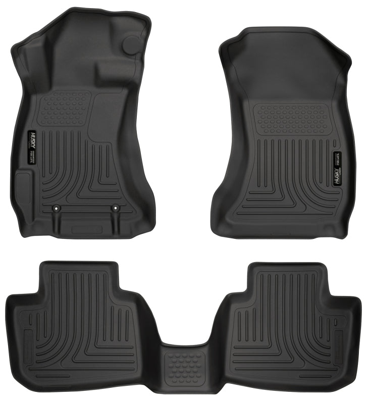 Husky Liners [12-14 Impreza] [15 WRX/STI] WeatherBeater Front and 2nd Row Floor Liners - Black, HSL99801