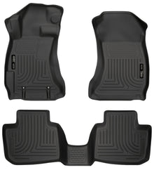 Husky Liners [12-14 Impreza] [15 WRX/STI] WeatherBeater Front and 2nd Row Floor Liners - Black, HSL99801