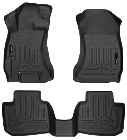 Husky Liners [12-14 Impreza] [15 WRX/STI] WeatherBeater Front and 2nd Row Floor Liners - Black, HSL99801