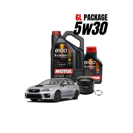 5w30 Oil Change Package 15-21 Subaru WRX Motul 8100 X-Clean 6 Liter Also for 14-18 Forester XT