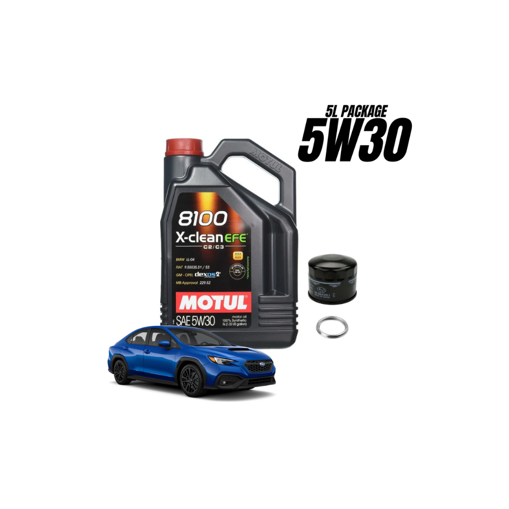 5w30 Oil Change Package 22-24 Subaru WRX Motul 8100 X-Clean 5 Liter