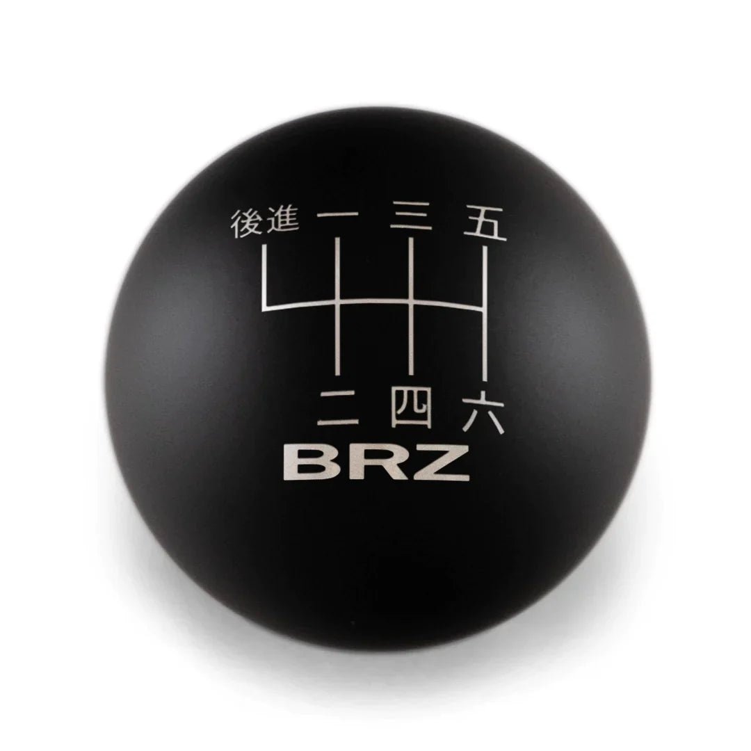 6 Speed BRZ Japanese Engraving - Weighted - 2022+ BRZ/GR86 Fitment - JDMuscleShift KnobBW-KNB-BRZ2-JPBRZ-MBLK-SPMatte BlackSphere