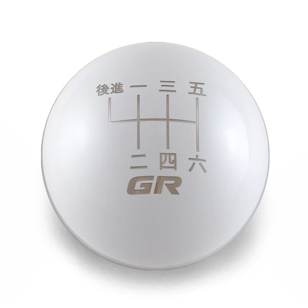 6 Speed GR Japanese - Weighted - 2022+ BRZ/GR86 Fitment - JDMuscleShift KnobBW-KNB-GR86-JPGR86-GWHT-SPGloss WhiteSphere