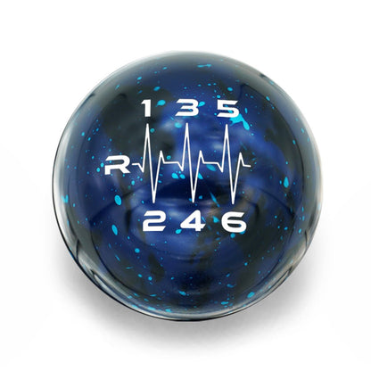 6 Speed Heartbeat - Cosmic Space - 2013 - 2021 BRZ/GR 86 Fitment - JDMuscleShift KnobBW-KNB-BRZ1-HB6L-BC-SPBlue Cosmic SpaceSphere