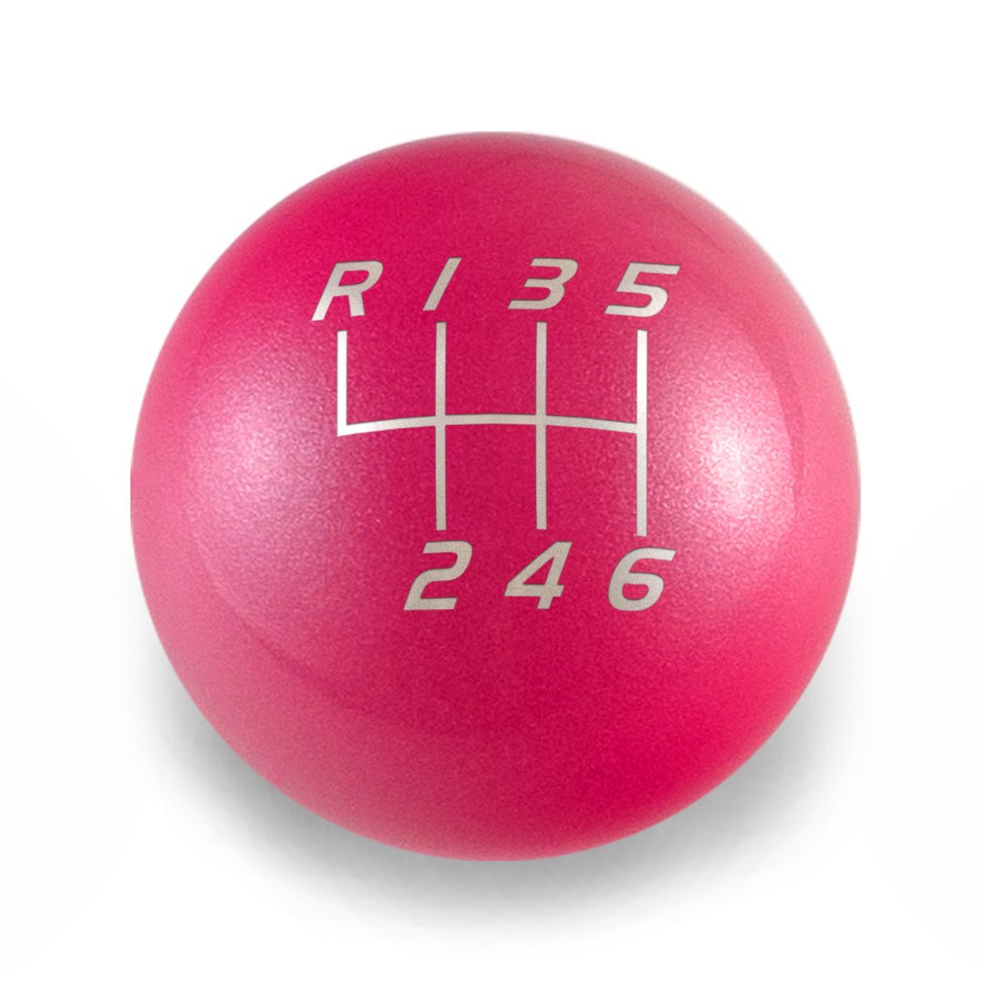6 Speed Velocity Engraving - 2013 - 2021 BRZ/FR - S/86 Fitment - JDMuscleShift KnobBW-KNB-BRZ1-VEL6-CPNK-SPCandy PinkSphere