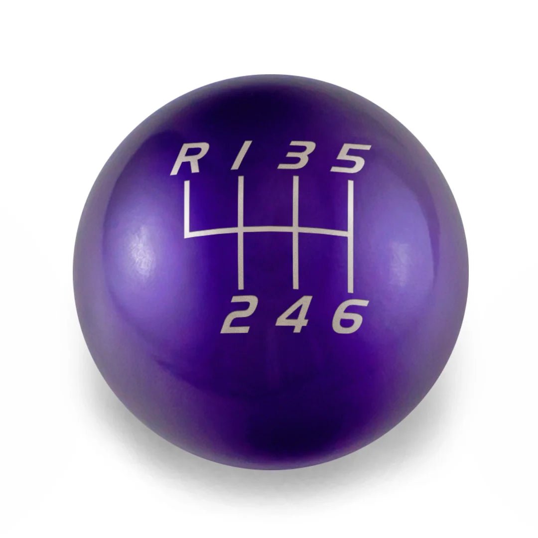 6 Speed Velocity Engraving - 2022+ BRZ/GR86 Fitment - JDMuscleShift KnobBW-KNB-BRZ2-VEL6-CPRP-SPCandy PurpleSphere
