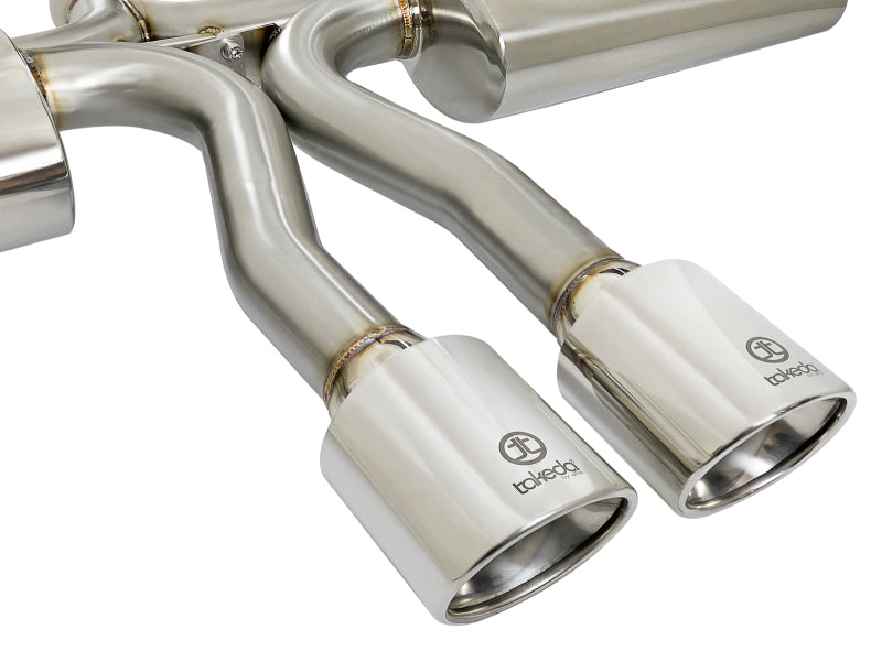 aFe Takeda [17-20 Civic Si] 3-inch 304 Stainless Steel Cat-Back Exhaust System - Polished Tips, Part 49-36621-P