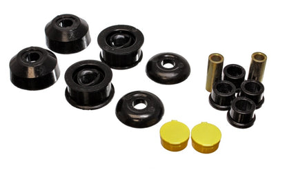 Energy Suspension [03-04 Corolla, 03-04 Matrix] Front Control Arm Bushing Set - Black Polyurethane, 8.3120G