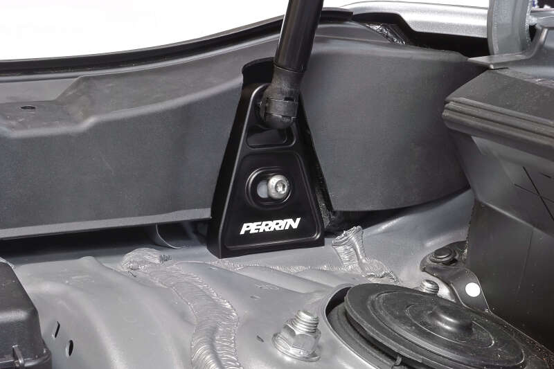 Perrin Performance [15-21 WRX/STI] High-Lift Hood Brackets - Black